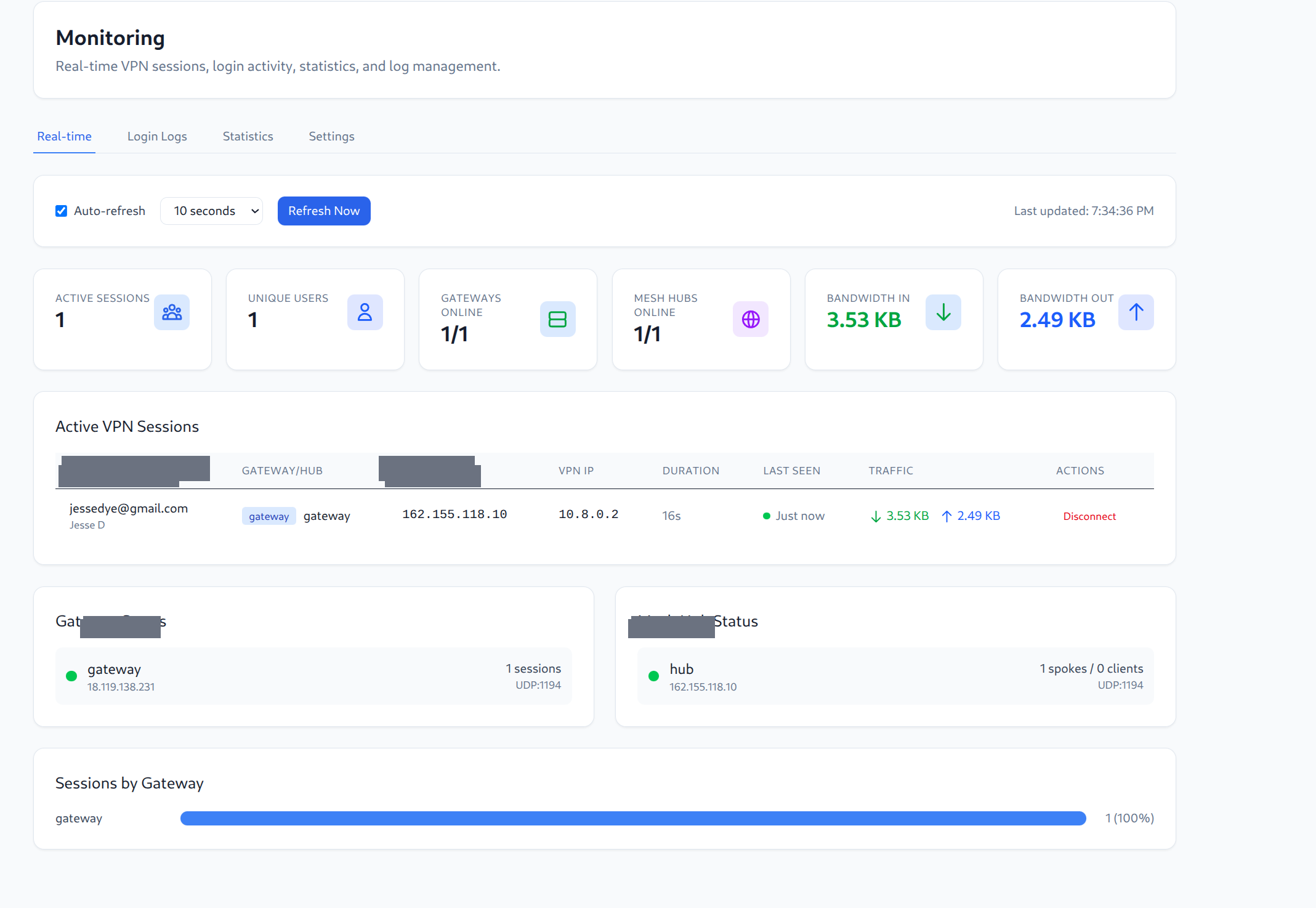 Monitoring Dashboard